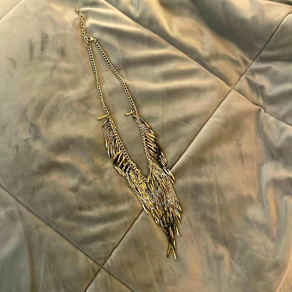 Gold necklace, adjustable length